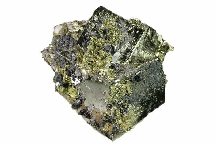 Chalcopyrite, Pyrite, Sphalerite and Quartz Association - Peru #149576